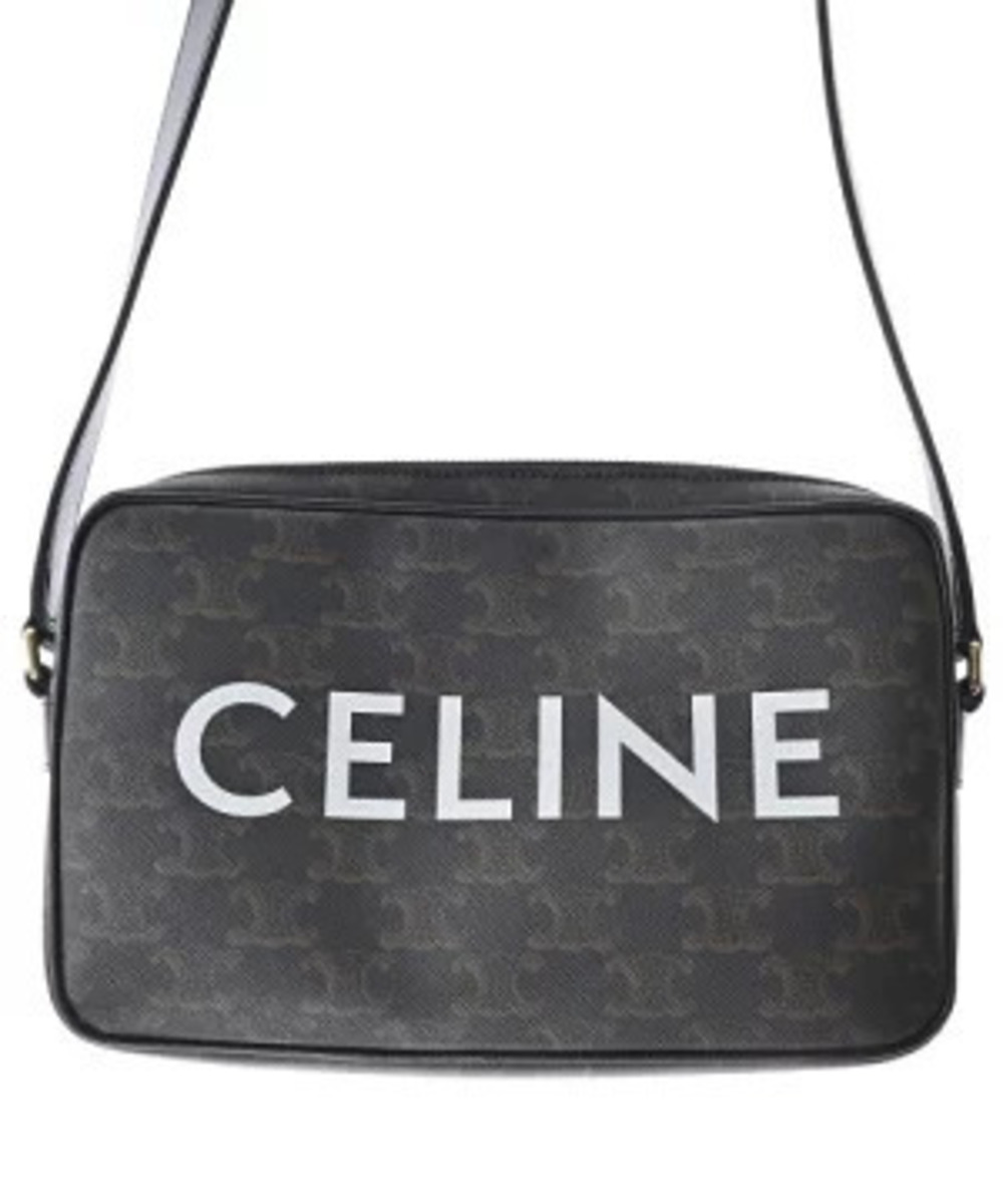 Celine Shoulder Bag Dark Brown All over pattern